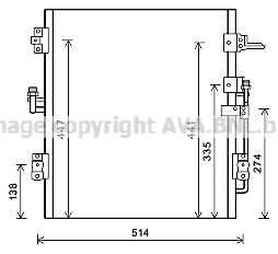 PRASCO TO5674 Condenser, air conditioning